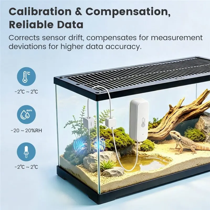M11K-Tuya Zigbee Temp Humidity Sensor External Probe Smart Alarm App Alert Calibration Support