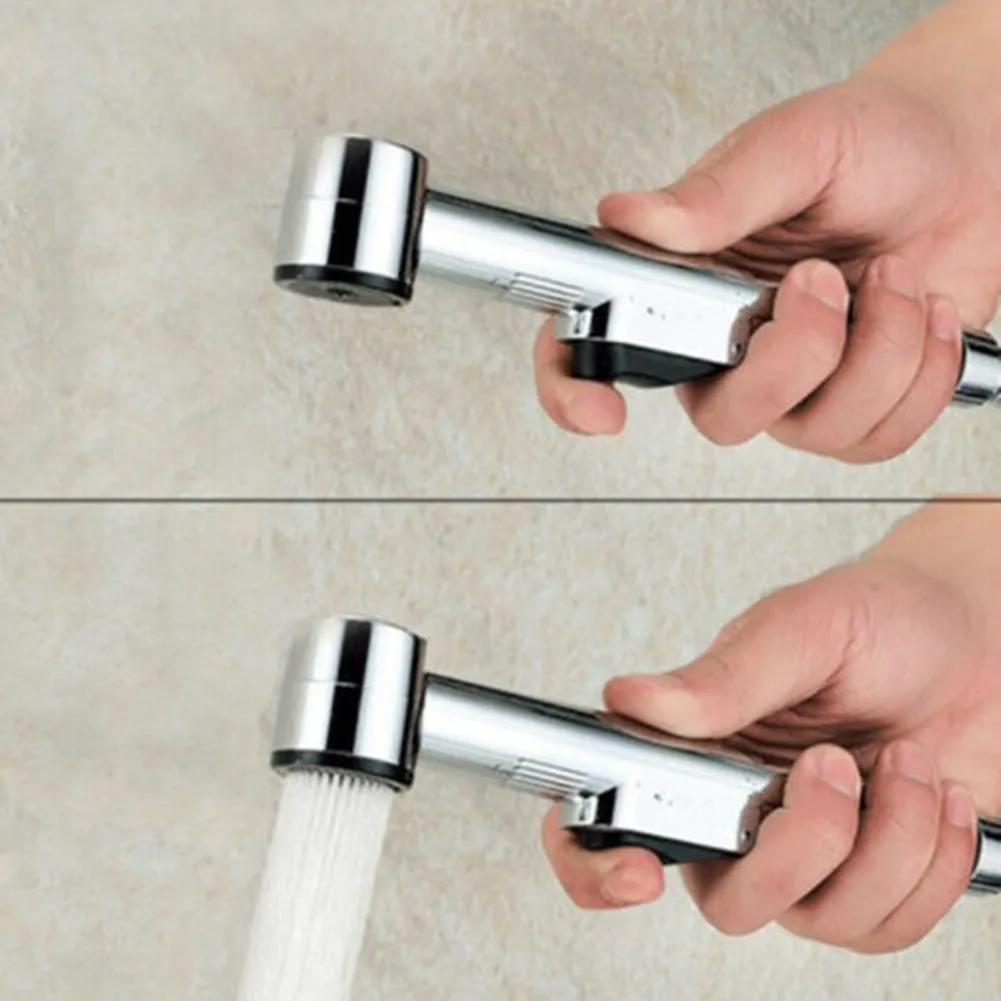 Toilet Bidet Handheld Spray Nozzle ABS Build with Wall Mount Bracket G1/2 Connection for Bathroom Hygiene and Utility