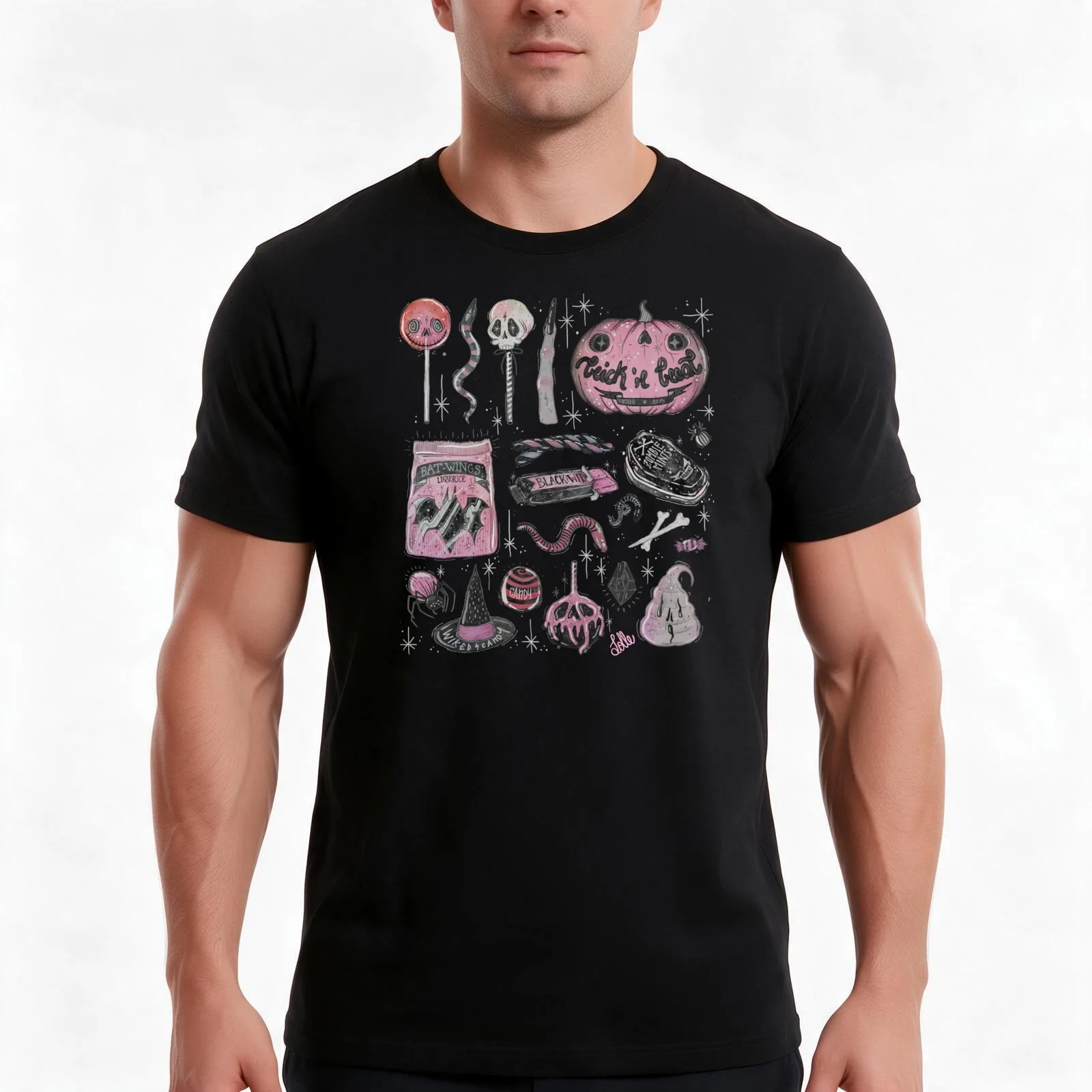 Trick 'r Treat T-Shirt, Summer Casual Cotton Tee, Oversized Streetwear Tops, Vintage Graphic Print, Loose Fit Short Sleeve