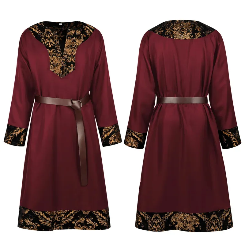 Men's Medieval Viking Waist Coat Renaissance Pirate Knight Role Playing Warrior cosplay costume om[8