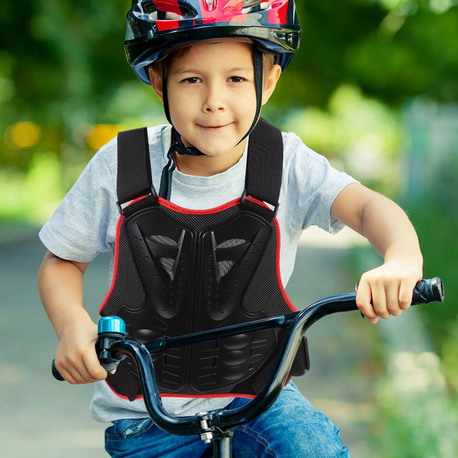 

Kids Cycling Jacket Ergonomic Design Back Spine Shoulder Protection For Outdoor Sports Riding Motorcycle