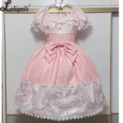 Pre-order Sweet Short Sleeve Lolita Dress Dotted Party Dress ~ Lovely Poodle by Infanta