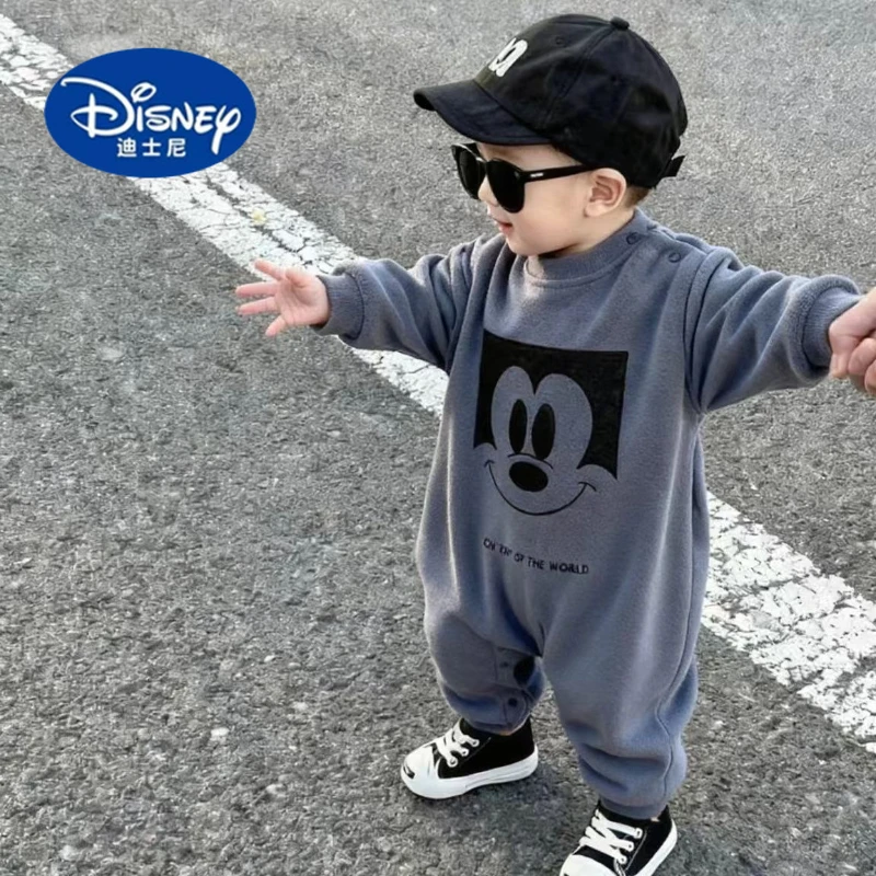 

Disney Baby Cozy Fleece Cartoon Romper - Warm Winter One-Piece Jumpsuit for Infants & Newborns 0-24M