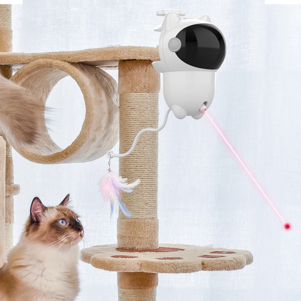 360 Interactive Cat Laser Toy Pet Laser Pointer for Cats Automatic Rotating Catch Training Cat toy