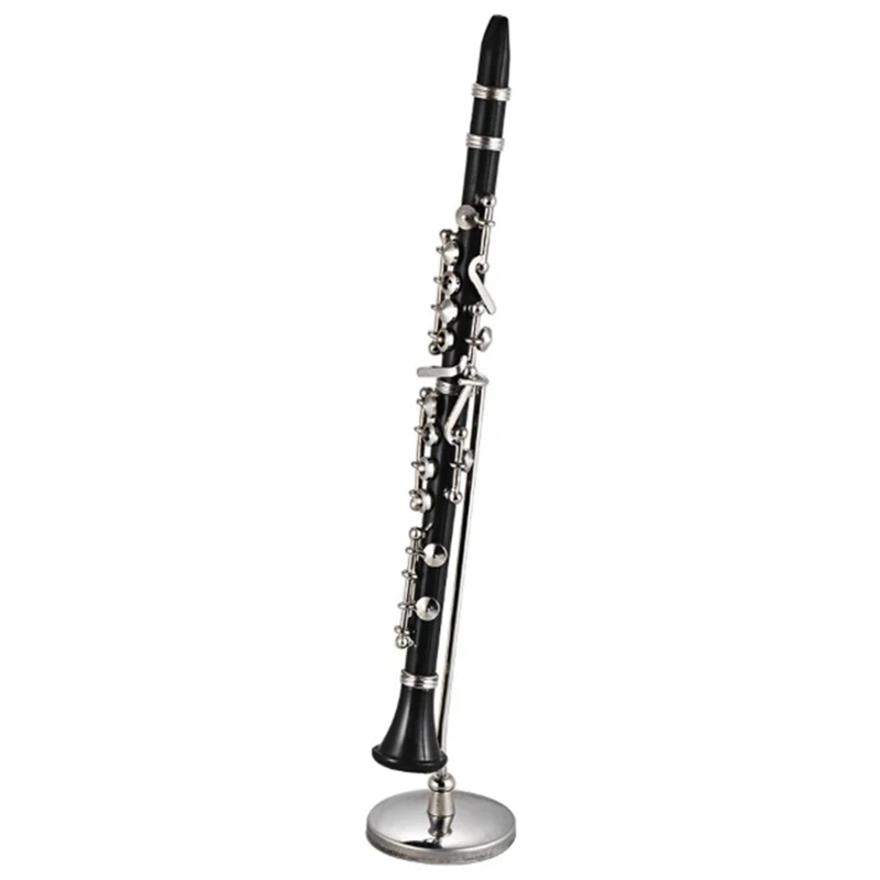 Miniature Clarinet With Stand And Case Mini Musical Instrument Mini Clarinet Miniature Model Christmas Ornament