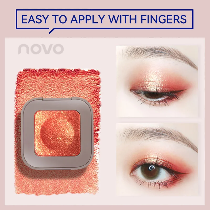 NOVO Keyboard Fingertips Cool Eye Shadow Makeup Paint Glitter Eye Shadow 3D Bare Metal Eye Shadow For Brightening Eye Makeup