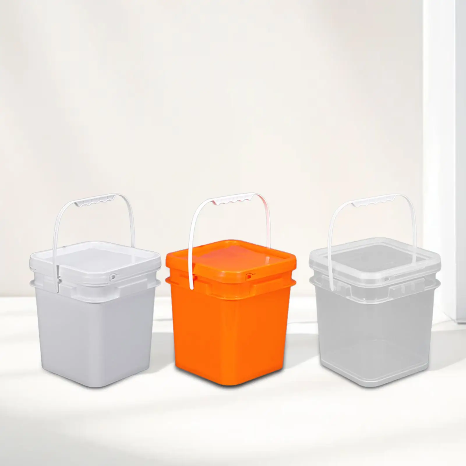 4L Square Bucket Easy to Carry for Art Crafts Projects Home House Cleaning