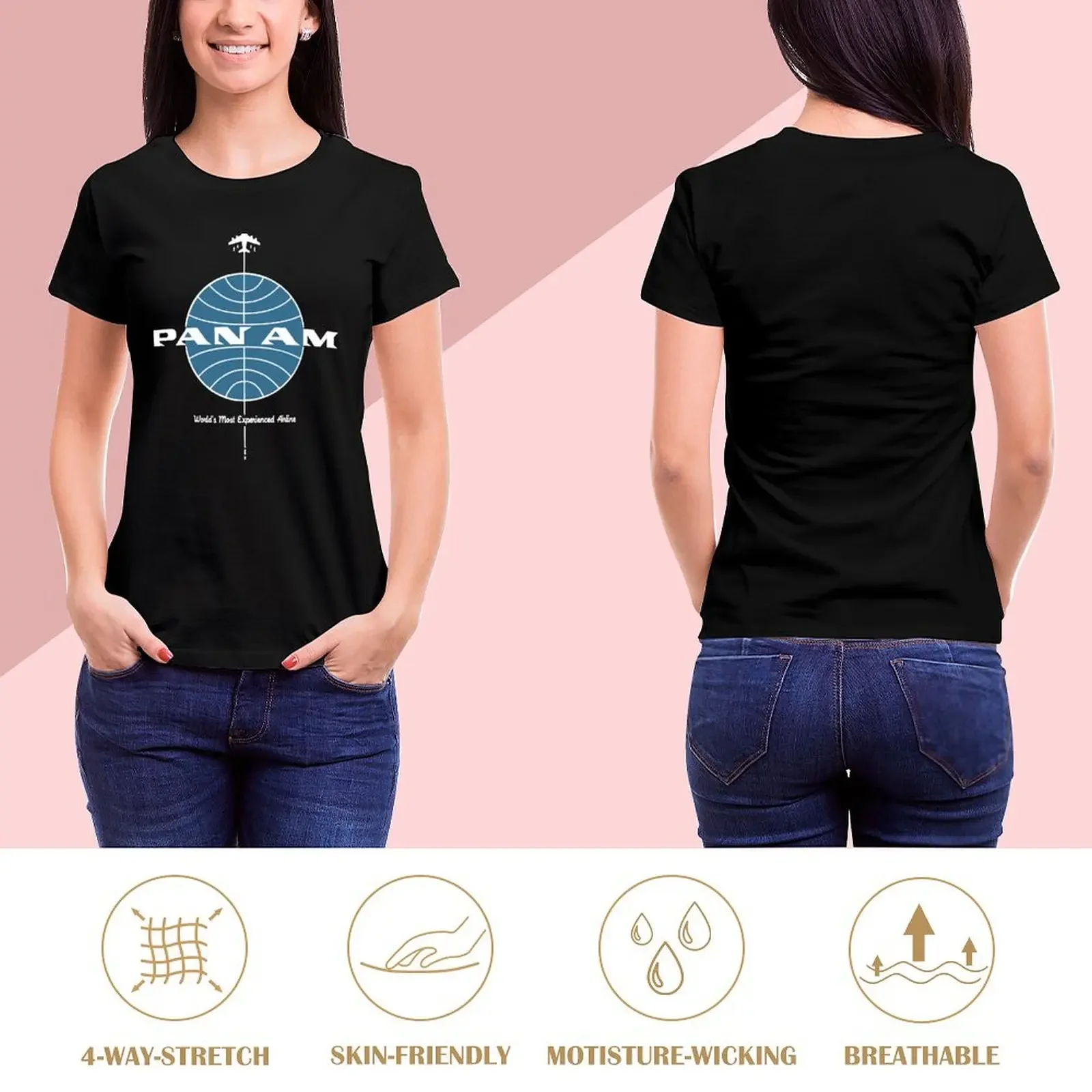 Pan American World Airways Pan Am T-Shirt new edition customs sublime summer clothes Women's cotton t-shirt