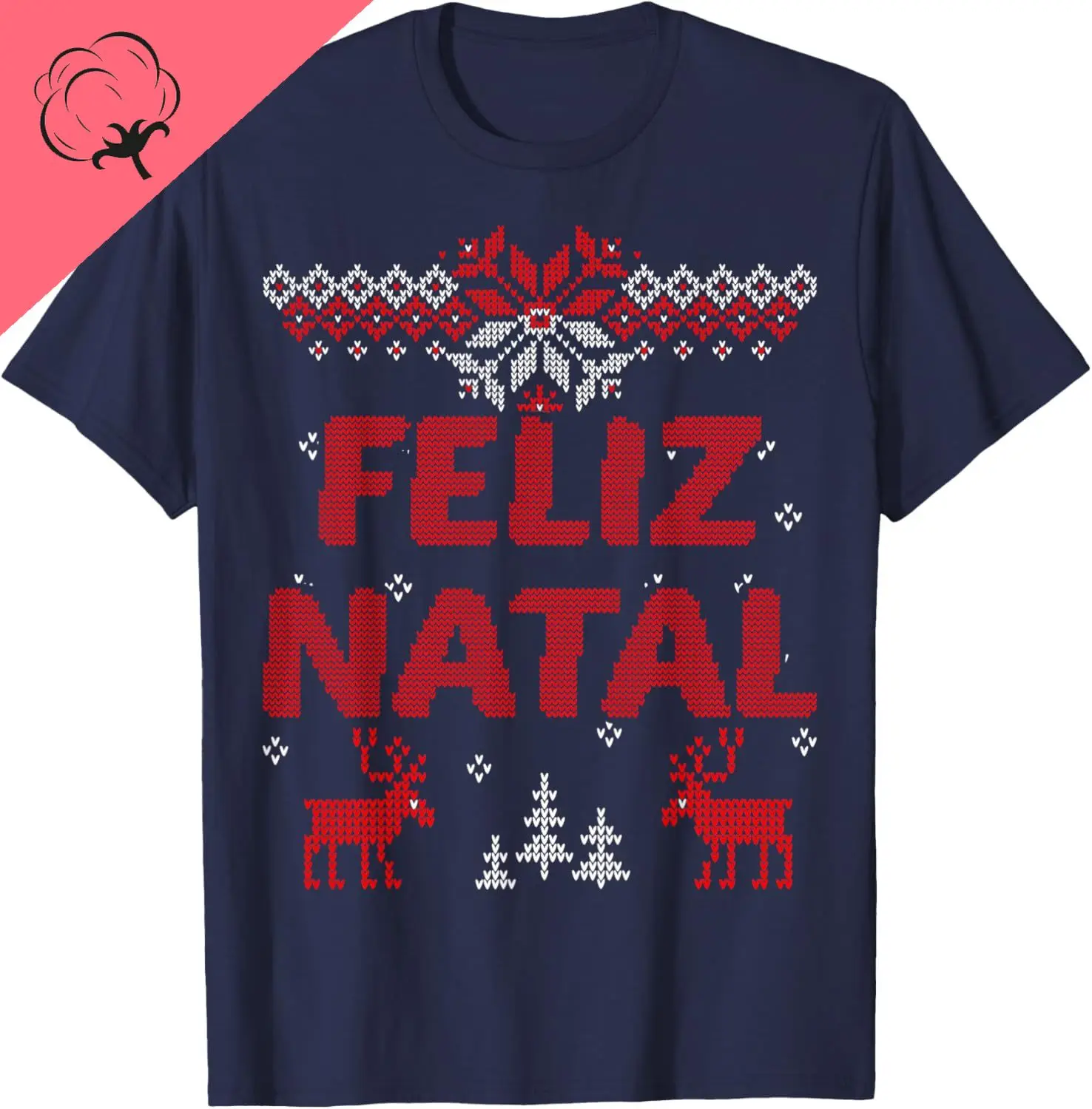 Feliz Natal Portuguese Merry Christmas Gift Idea T-Shirt T-Shirt Unisex Summer Streetwear Tops Cotton Graphic T Shirts