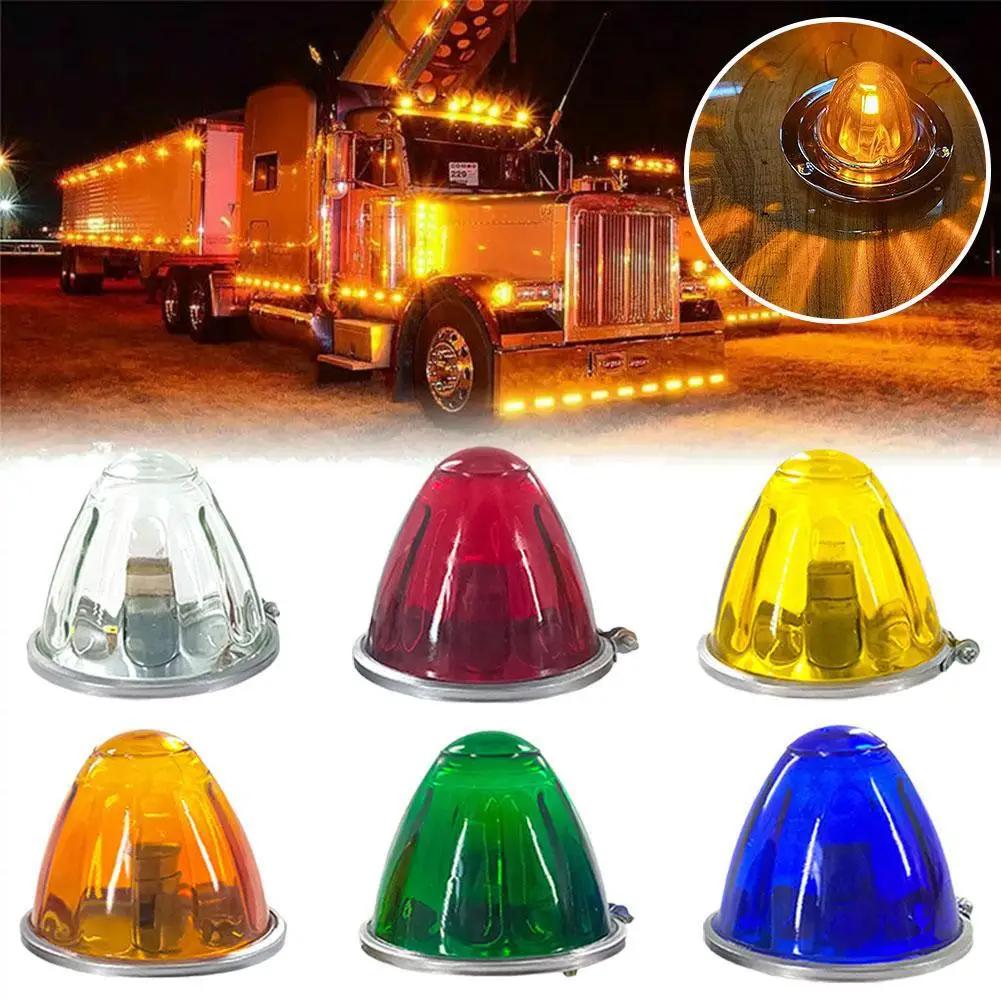 12V 24V Big Watermelon Led Marker Light Turn Signal Lamp Indicators Warning Light for Truck Trailer Car LED Cab Roof Side Lights
