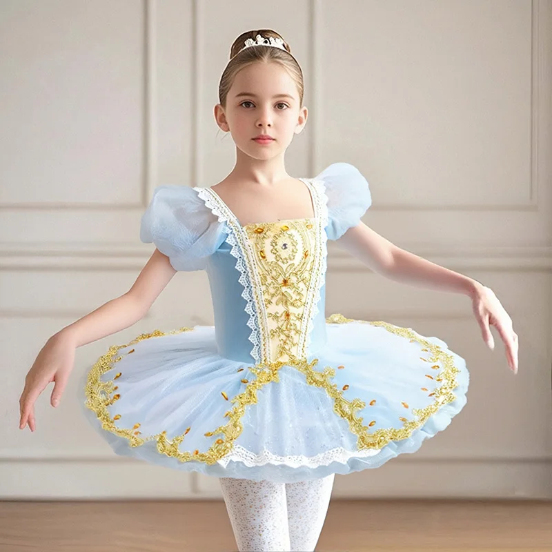 

Профессиональная розовая и синяя балетная блинная пачка для девочек, классический балетный костюм ручной работы YAGP для взрослых