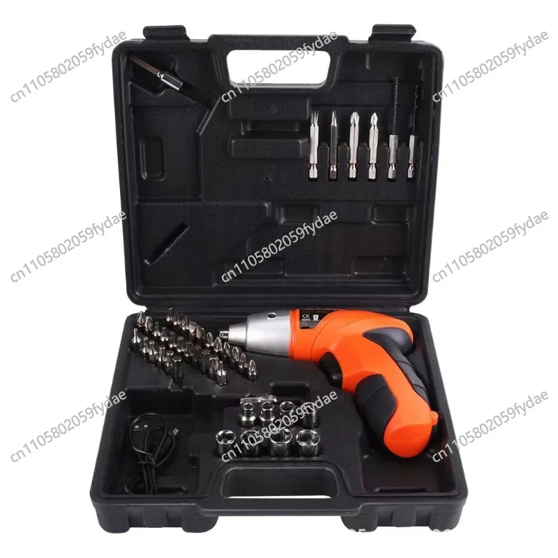 45-piece Set Household Electric Screwdriver USB Cable Rechargeable Lithium Battery Screwdriver