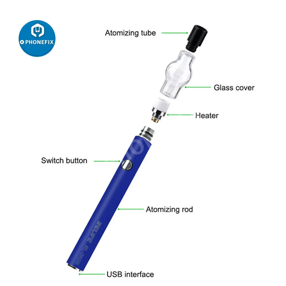 Rosin RL-069B RELIFE Atomizer Mobile Phone Repair No Soldering Iron Rosin Pen Short Circuit Detection Tool for Soldering