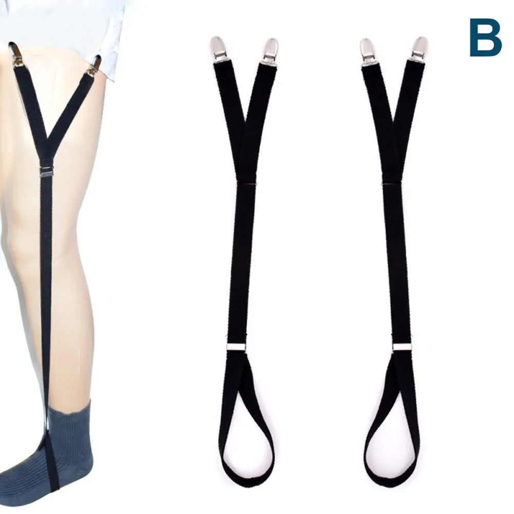 Clip antiarrugas para camisa, abrazadera de bloqueo uniforme ajustable en forma de Y, liguero antideslizante, Clip de Metal, diseño versátil para todos los género