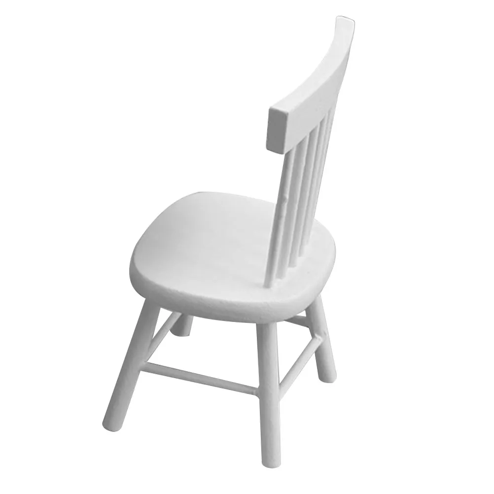 

Деревянные миниатюрные стулья для кукольного домика, натуральный цвет, мебель для комнаты, аксессуары из дерева для самостоятельного изготовления, для миниатюрного домашнего декора