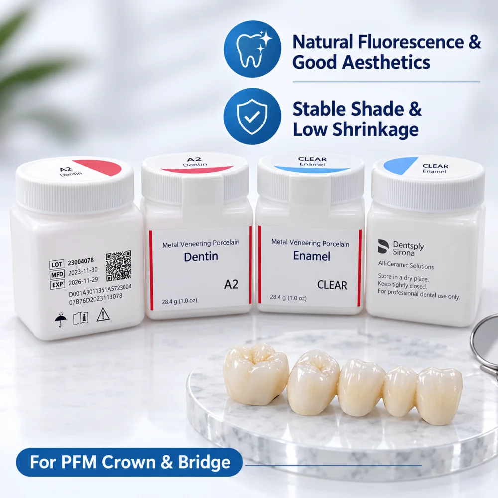 Ceramco 3 Metal Veneering Porcelain Powder 28.4g Dentin Enamel Opaque PFM Porcelain For Metal Crown Bridge Dental Lab Consumable