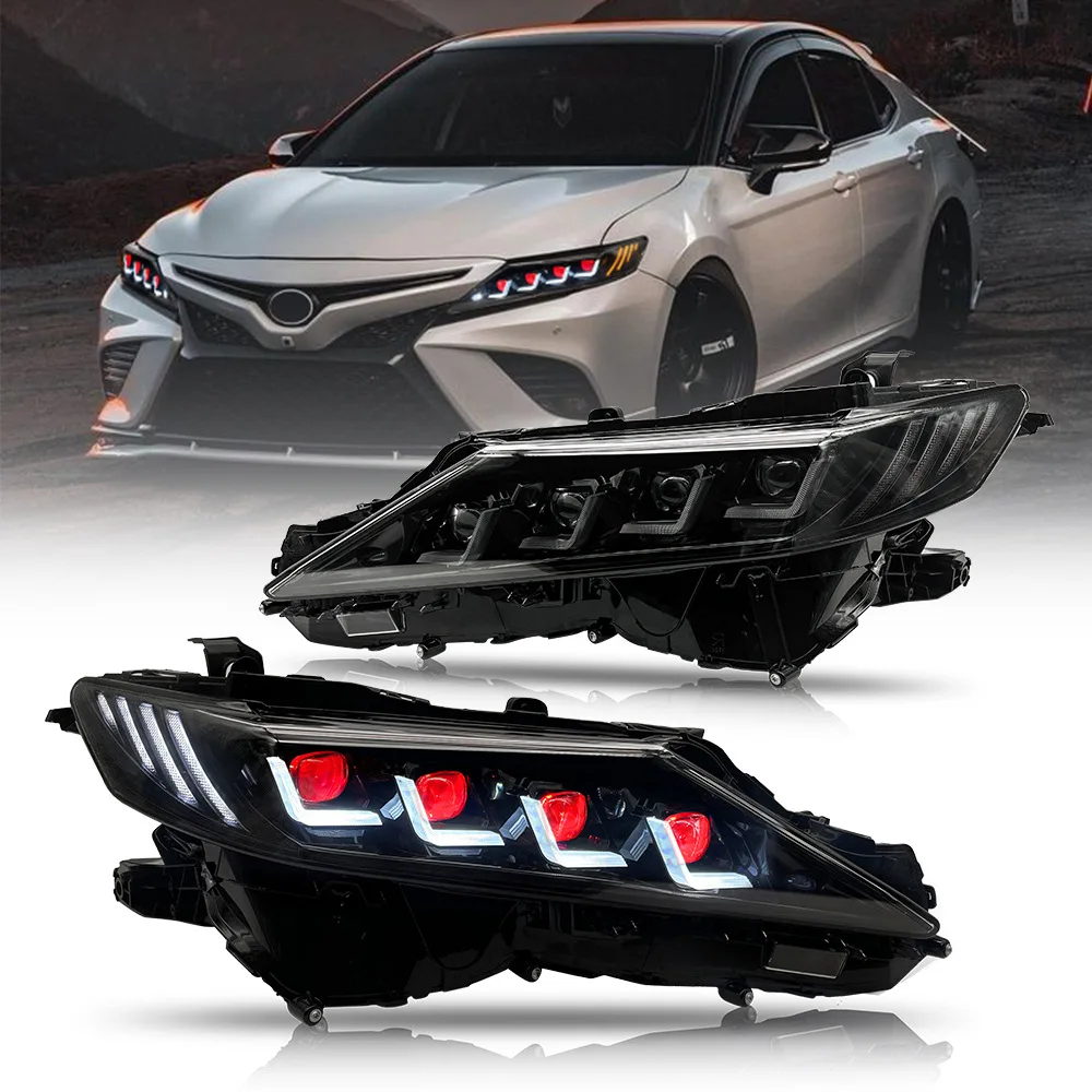 

Фара Devil Eyes для Toyota Camry Aurion XSE XLE TRD LE SE 2018-2024 годов, гибридные автомобильные аксессуары 8-го поколения, передняя лампа 6000k, цвет