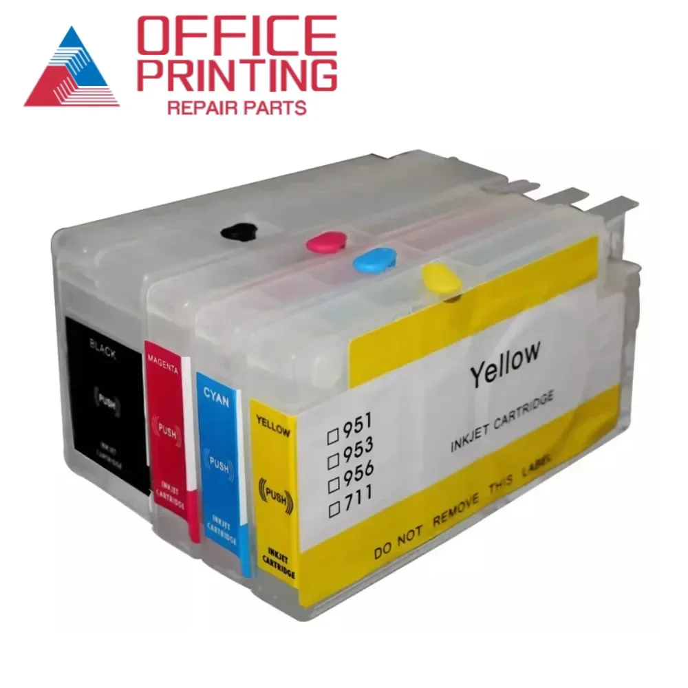 

4PC H711 HP711XL 711 711XL Refillable Ink Cartridge Or Auto Reset Chip For HP 711 T120 T520 120 520 Designjet Plotters/