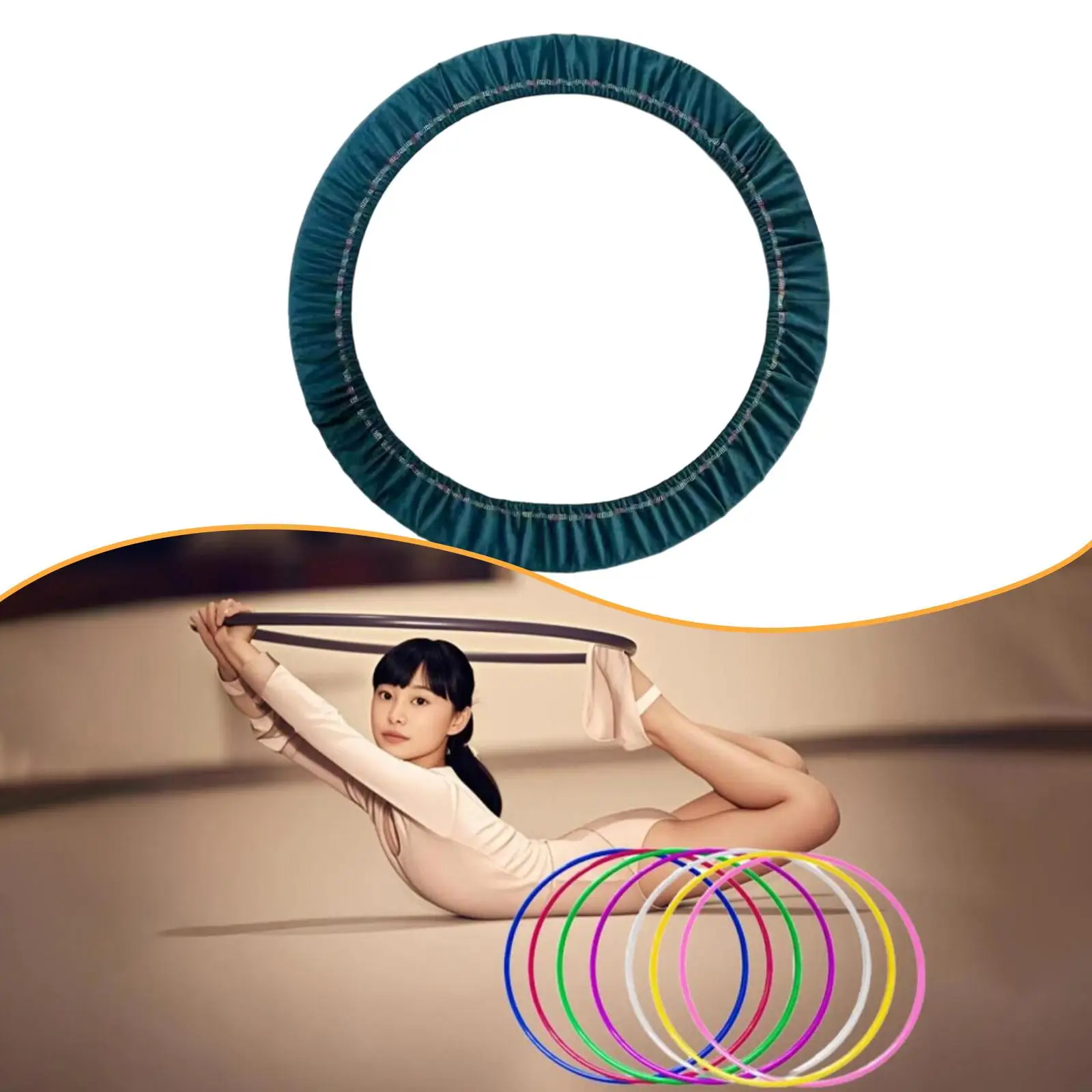 Elastic Rhythmic Gymnastic Ring Cover Velvet Protection Case for Dance Hoop Scratch Resistant Storage Bag
