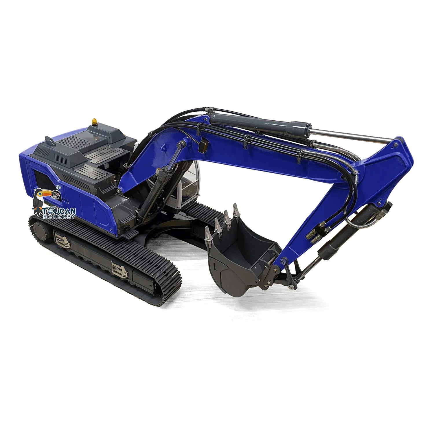 Juguetes 1/14 945 excavadora hidráulica de Metal RC camión de Control de Radio pintado acabado amarillo coche excavadora vehículo modelo ligero TH20731