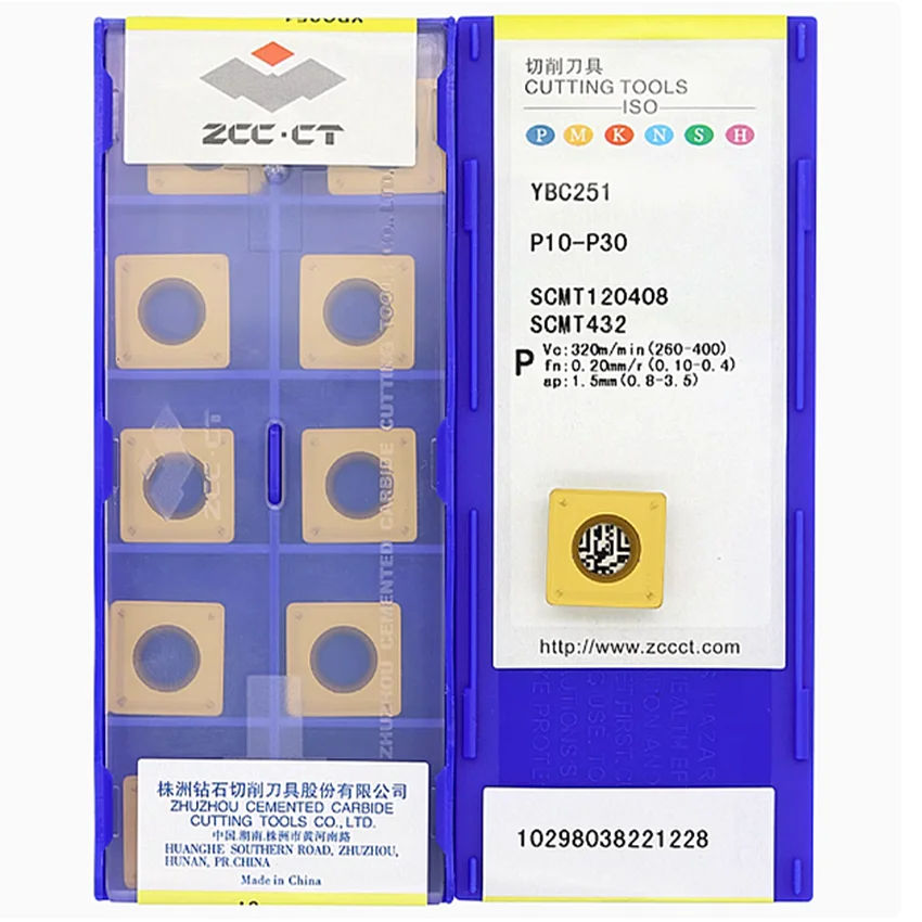 

SCMT120404 YBC251/SCMT120408 YBC251/SCMT120404 YBC252/SCMT120408 YBC252/SCMT120408 YBD151 ZCC.CT CNC carbide turning inserts