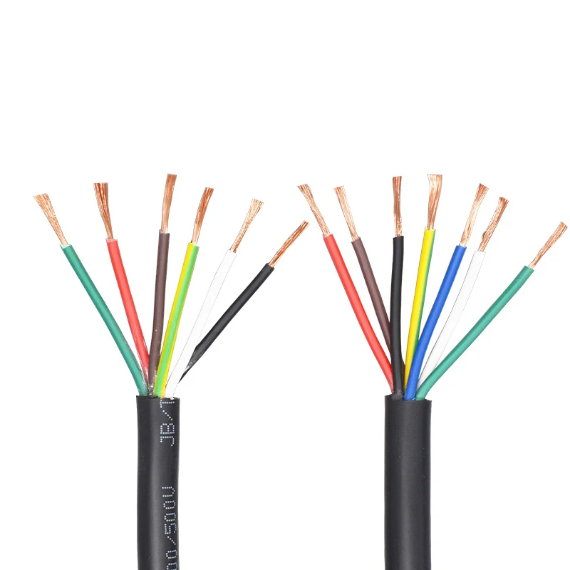 5 20 30M RVV Electric Wire 2/3/4/5/6/8/10/12/14/16/20/24 Cores 26/24/22/20/18AWG Control Signal Wire Copper PVC Multicore Cable