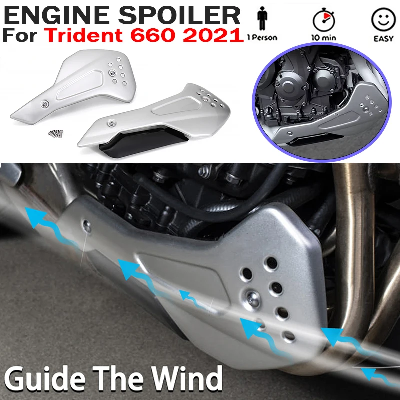 

Motorcycle Accessories Windshield Windscreen Deflector Side Engine Belly Protection Plates Lower Fairing 2021 For Trident 660