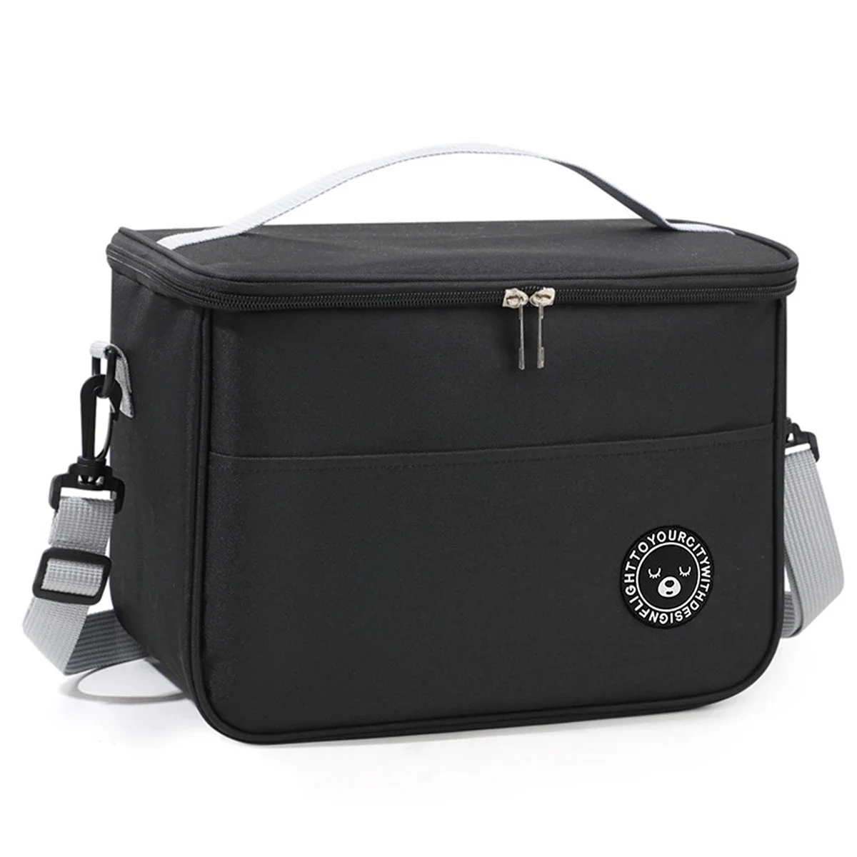 Isolierte Tasche, Lunchbox, Handtasche, quadratische Isoliertasche, verdickte Bento-Tasche aus Aluminiumfolie, für Büroangestellte, Studenten zum Mitnehmen von Speisen, L – Detail 18