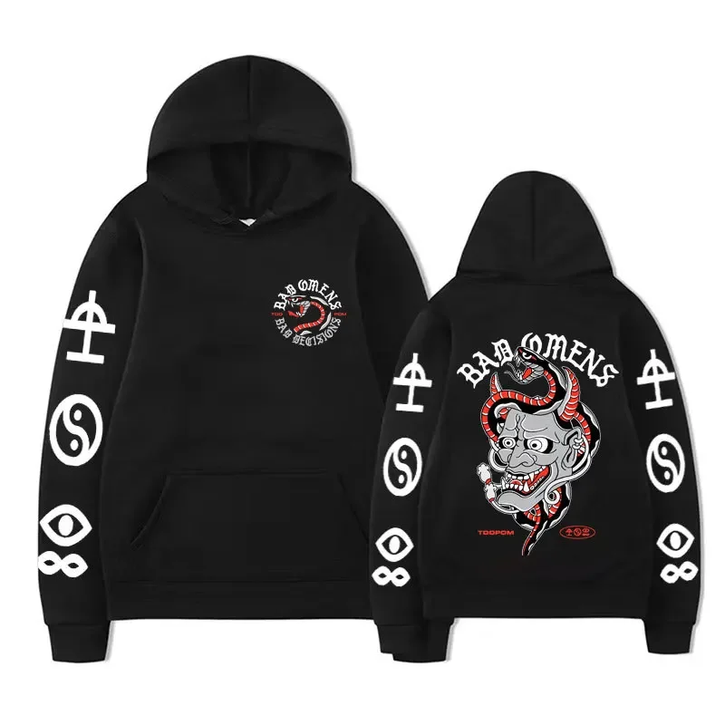 

Bad Omens The Concrete Forever Tour 2024 Hooded Unisex Harajuku Hip Hop Gothic Sweatshirt Men Casual Oversized Hoodie Streetwear
