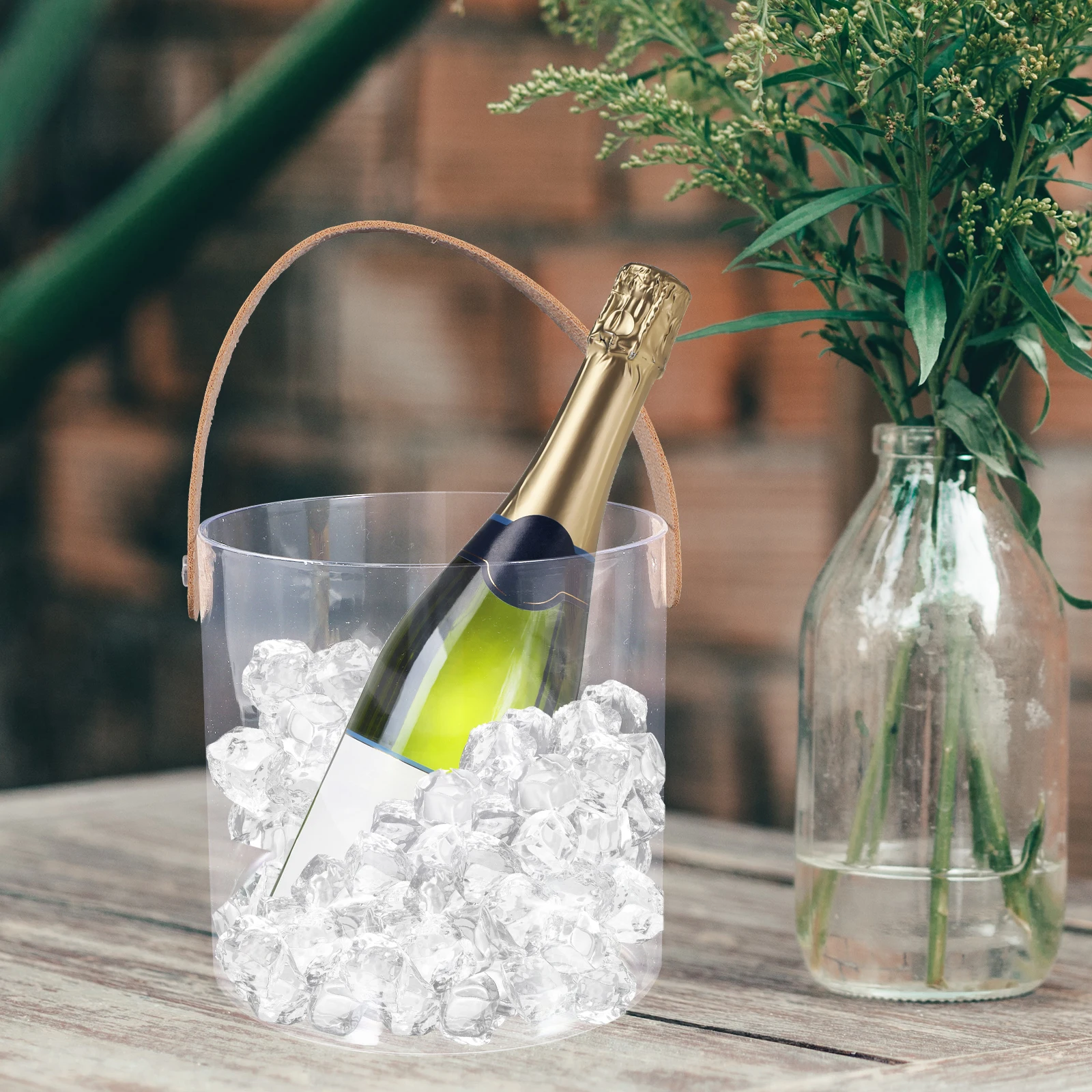 

Plastic Ice Barrel Bucket for Party KTV H Storage Beer Water Cooler Home Bar Restaurant Club