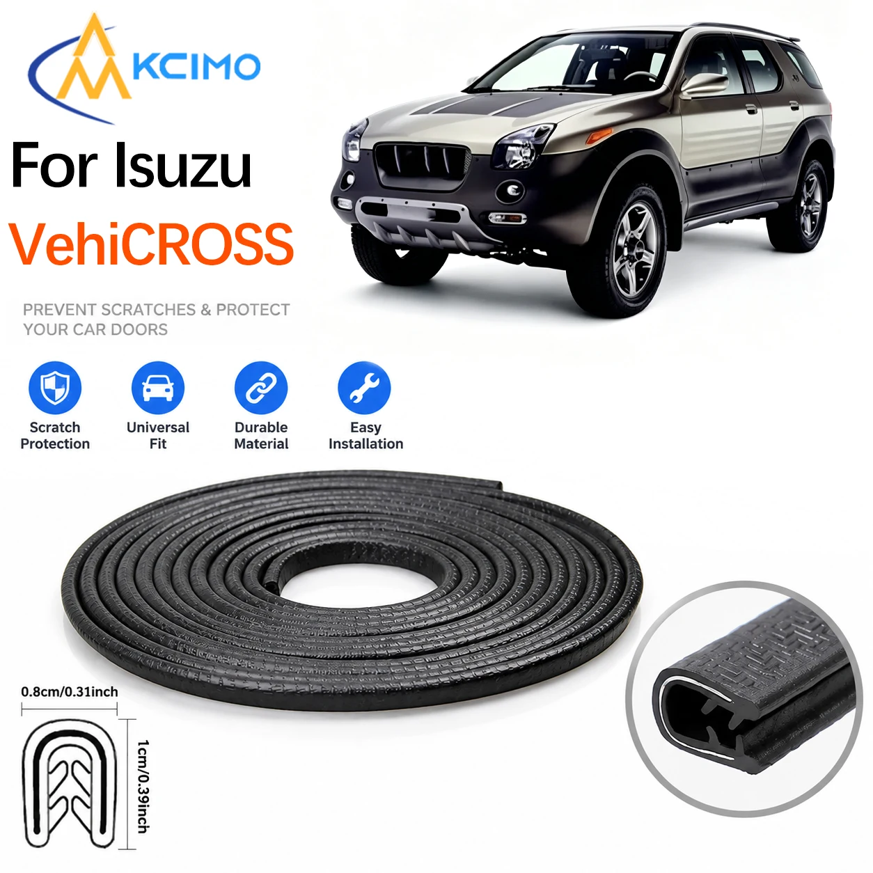Seal Strip Weatherproof Car Door Edge Guard Protector Trim For Isuzu VehiCROSS 1997-2001 Auto Exterior Decoration Accessory