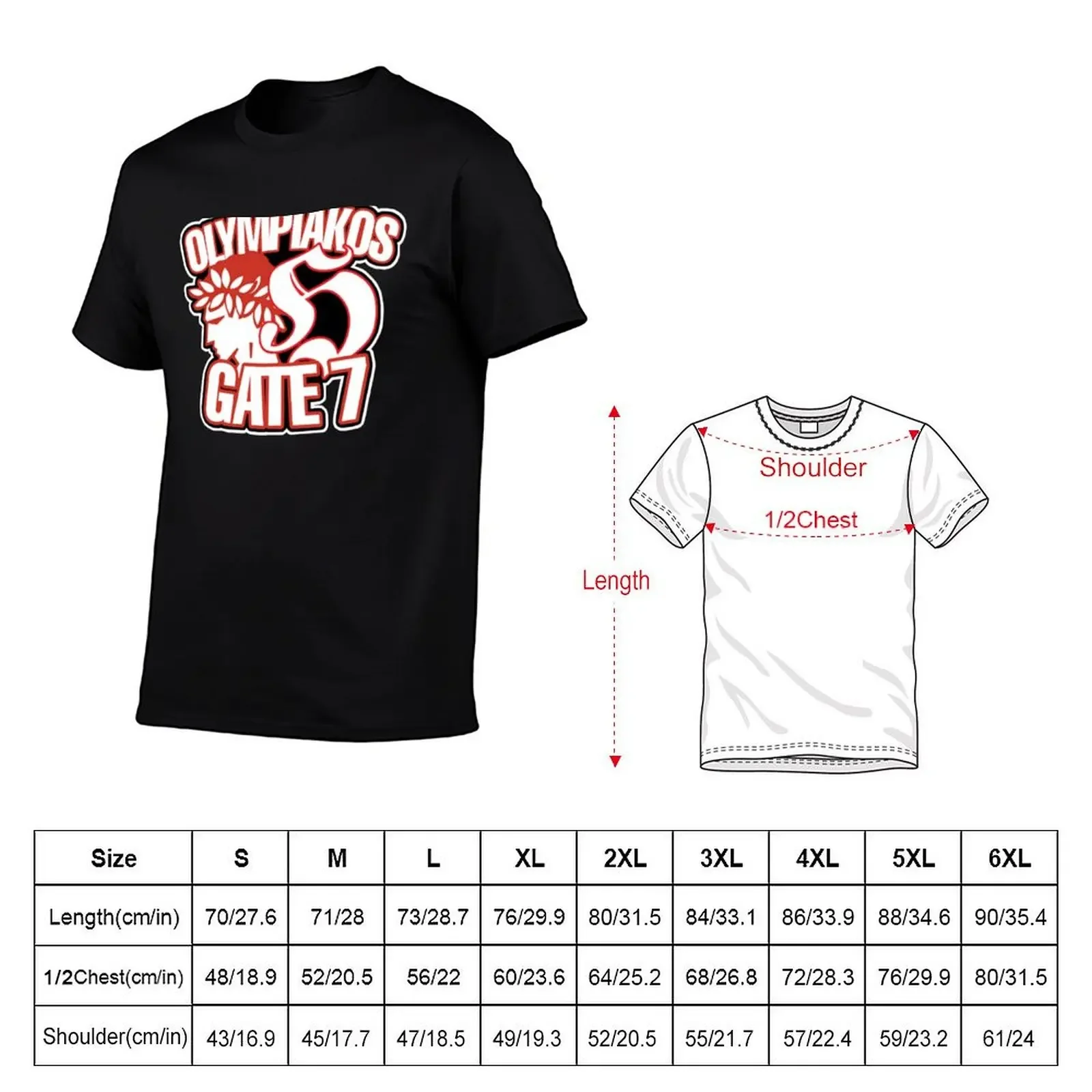 Olympiakos Gate 7 T-Shirt cheap stuff customs mens t shirts casual stylish