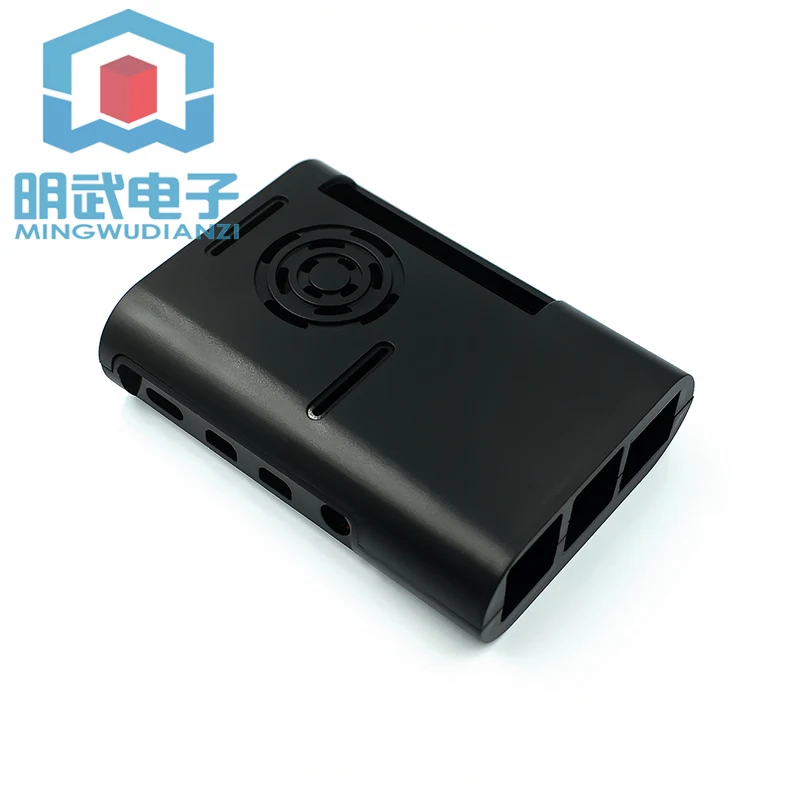 Placa de desenvolvimento 4B Raspberry Pi 4a geração ABS caixa moldada por injeção pode instalar ventilador de resfriamento preto e