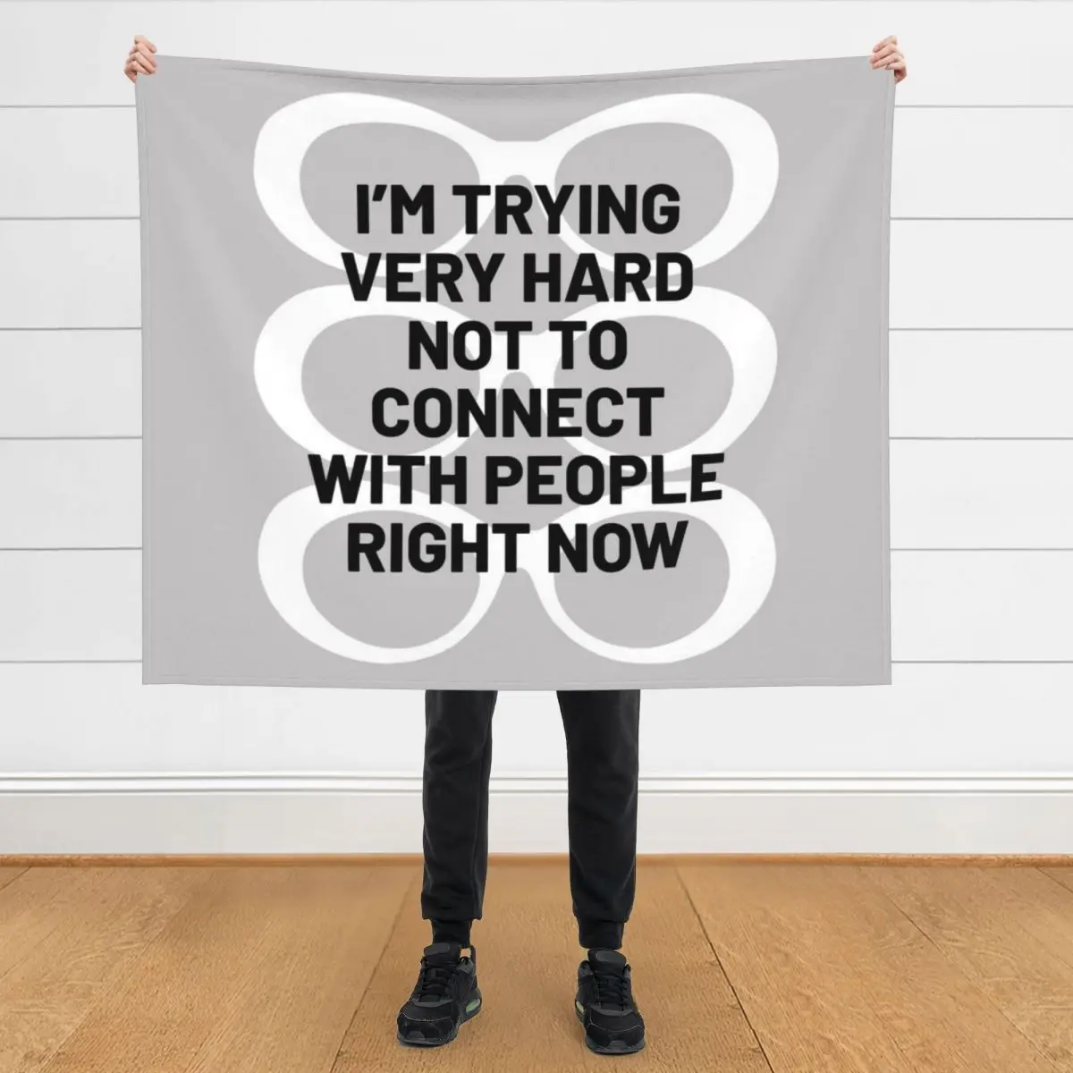 

I'm Trying Very Hard Not to Connect With People Right Now Throw Blanket Decorative Sofa Luxury Thicken wednesday Hairy Blankets