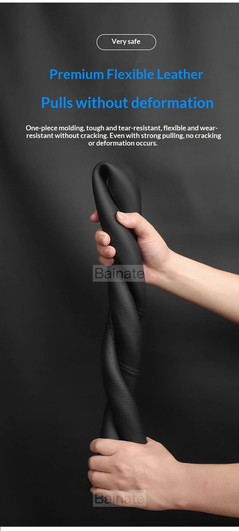 Leder-Lenkradbezug, für Geely Galaxy L7 EX5 E8 Starship 7 Starray 2026, atmungsaktives, rutschfestes Innenzubehör. – Detail 7