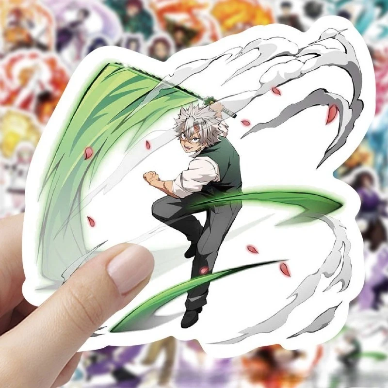 Dämonentöter Übertreibung Shinobu Rengoku Kyoujurou Tanjiro Kamado Aufkleber kreative hochwertige Notizbuch-Desktop wasserfeste Aufkleber – Detail 4