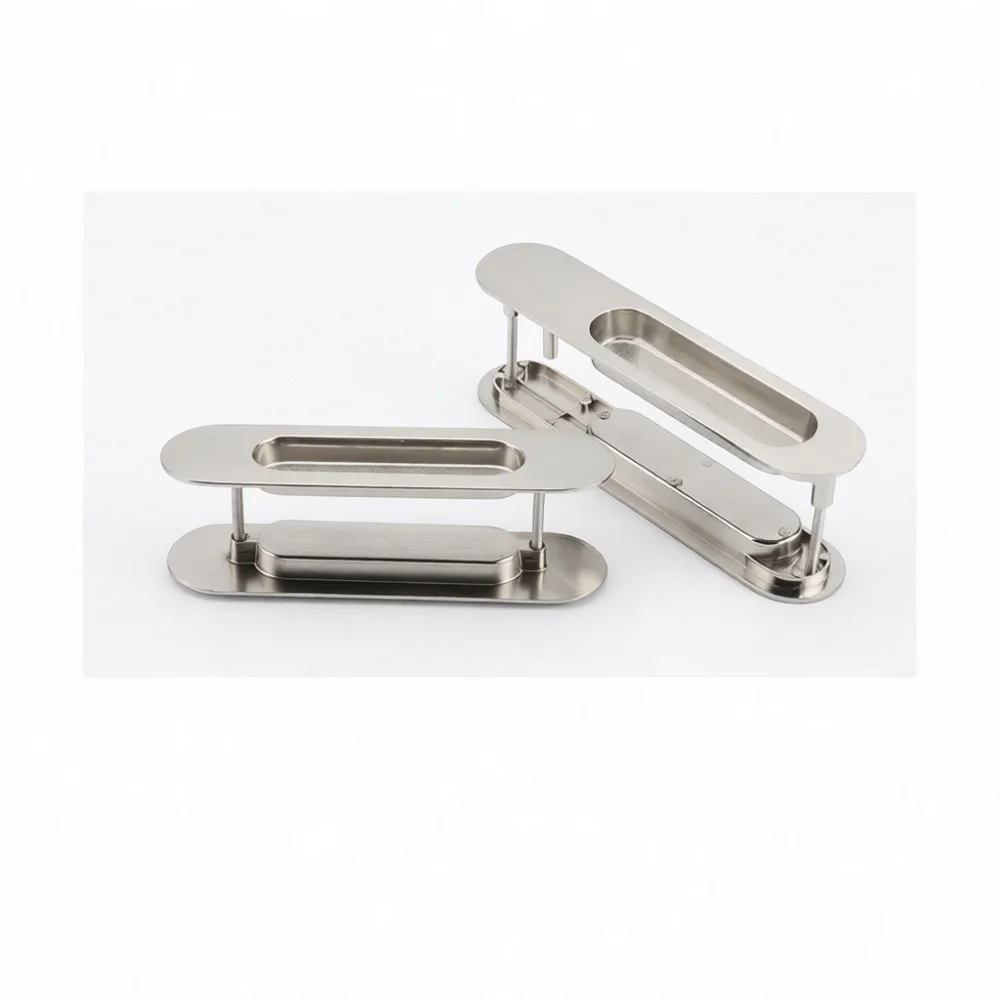 Double Sided Sliding Door Lock For Yooyi Zinc Alloy Invisible Gate Latches Balcony Closet Furniture Hardware Security Pull