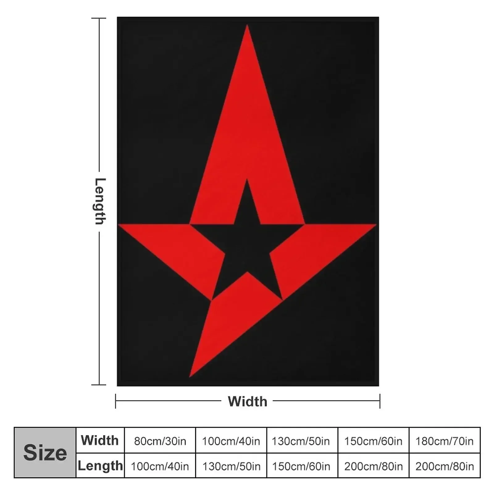 Astralis esports logo Throw Blanket Moving Sofa Flannel Fabric Blankets