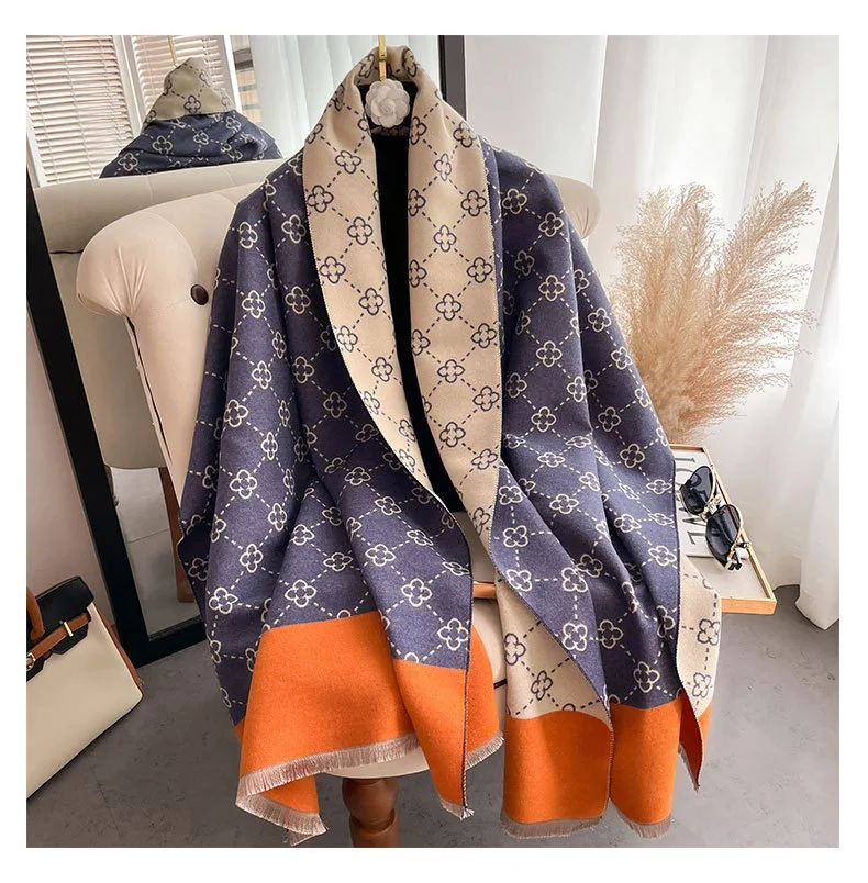 Luxus Winter Dicke Warme Quaste Schal Frauen Kaschmir Schal Und Wraps Pashmina Halstuch Bufanda Weibliche Lange Quaste Echarpe – Detail 4