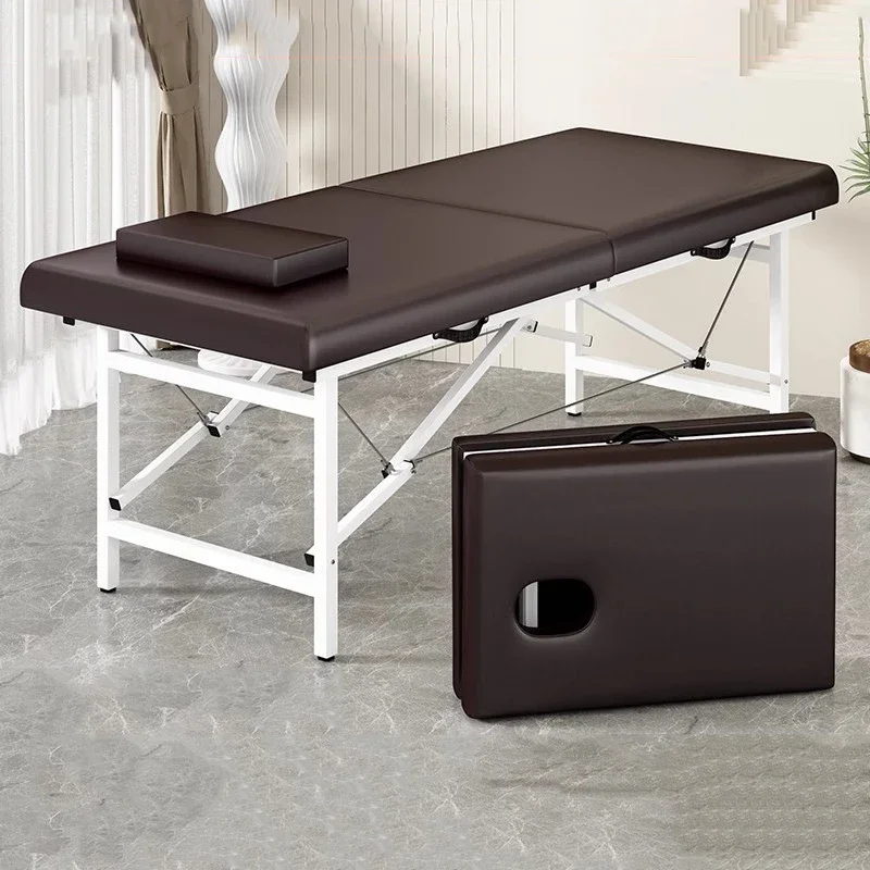 مضاءة سرير التجميل سرير تدليك قابل للطي كرسي بيلاتيس الجدول الوشم معدات العلاج الطبيعي صالون الأثاث القابل للطي التجاري