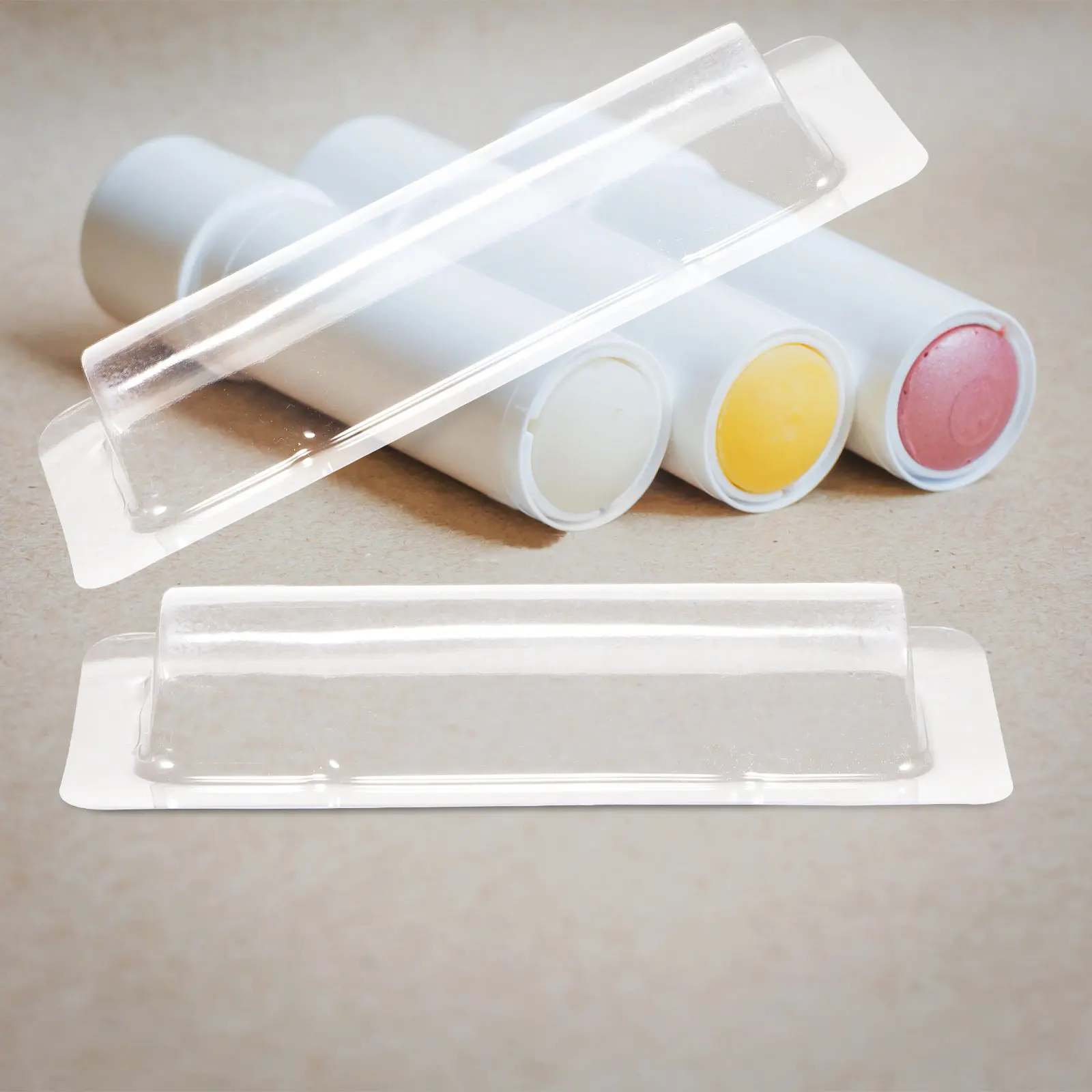 40Pcs Transparent Lip Balm Money Holder Clear Dome Organizer Cases for Lipstick Cash Small Items Lip Balm Holder