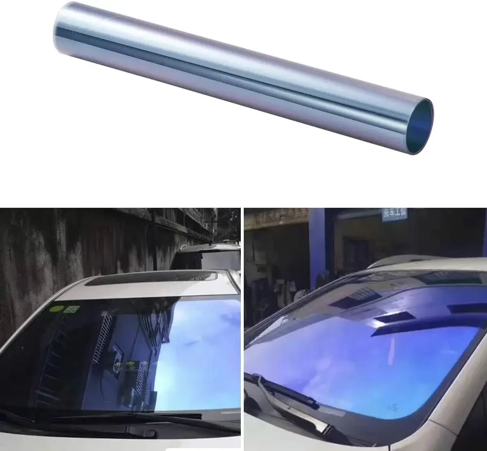 Self-adhesive non Static 1.52*30m Glossy Crystal Purple Film Chameleon Tint for Car window Automotive Use