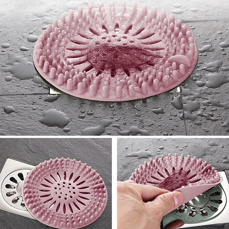 Lavello da cucina in Silicone filtro per doccia per fognatura tappo di scarico filtro per lavello scolapiatti scarico a pavimento raccoglitore per capelli accessori per il bagno