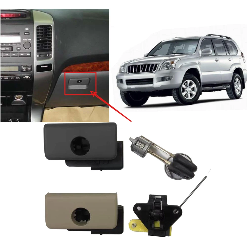 

1 Piece Glovebox Lock for Land Cruiser Prado 120 2003-2009 Tool Box Lock for LC120 Dashboard Glove Box Lock Assy Beige or Grey