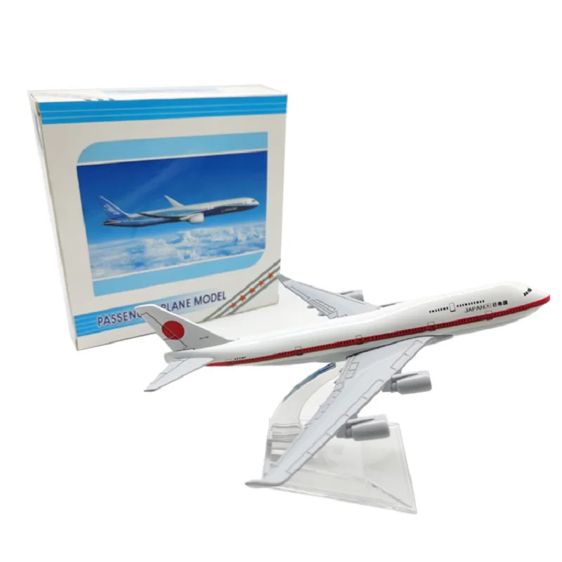 Aviones de juguete, modelo a escala 1:400, modelo de avión de Metal de 16CM, avión fundido a presión de Japón President Airlines B747 Airlines, regalo para niños