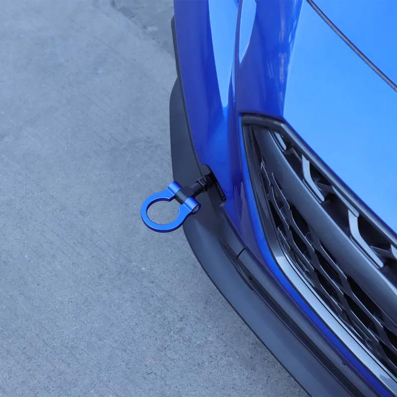 For Subaru WRX Crosstrek 22-24 Aluminum Alloy Red Car Forward Trailer Hook Tow Ring Bumper Tow Hook Trim Car Accessories