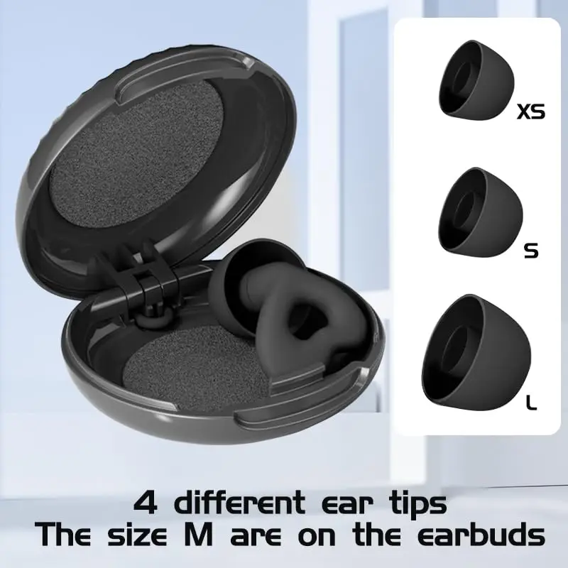 Ear Plugs for Sleep 32dB Noise Reduction Soft Comfy Reusable Silicone Earplugs for Work Travel Study Hearing Protection