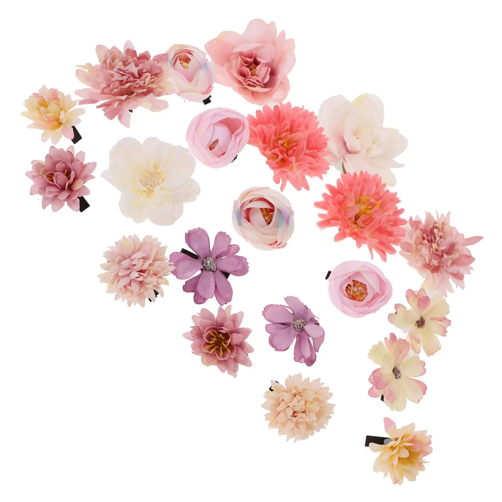 

21 Pcs Flower Hair Clip Headdress Floral Clips for Women Decorative Barrettes Teen Girls
