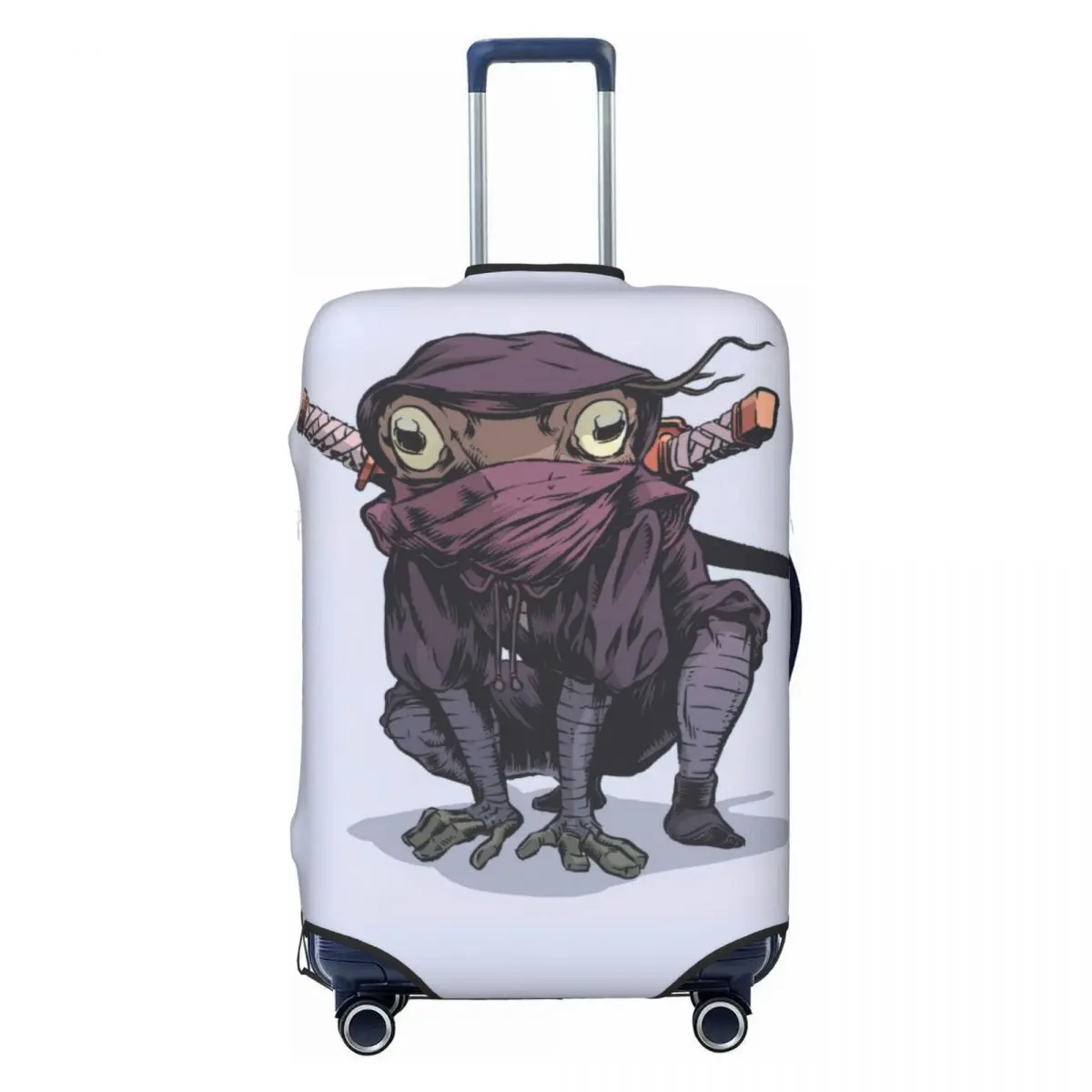 

Samurai Frogs Print Luggage Protective Dust Covers Elastic Waterproof 18-32inch Suitcase Cover Travel Accessories