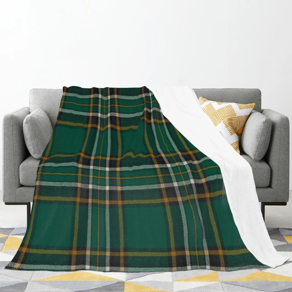 Irish National Celtic Tartan Medium Blanket Comforter Flannel Soft throw Blankets Warm Home and Decoration